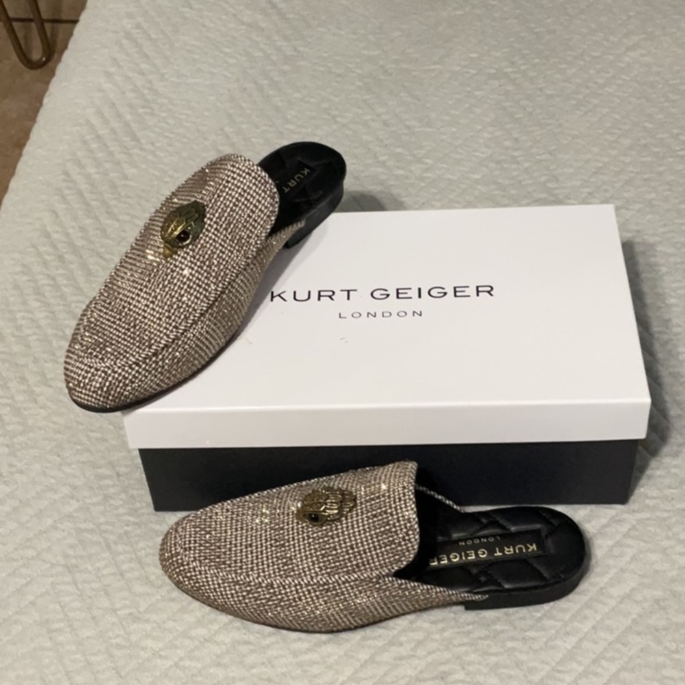Kurt Geiger Metallic Textured Slip-Ons